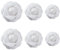 SUPERFINDINGS 6 pièces 3 Tailles Broches Camélia Blanches Élégantes Rigides Décoratives en Velours Épingles à Revers Broches à Fleurs Classiques pour Femmes Filles Décoration en Tissu