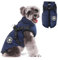 Hundejacke Warme Hundemantel mit Geschirr Wasserdicht Hund Wintermantel mit Reflektierender Streifen für Kleine Mittel Hunde Brustgurt XL