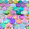 ILLUCKAI 1,9 cm schillernde runde Glas-Mosaikfliesen zum Basteln, 280 g, 125 Stück, runde Mosaikglasstücke, Buntglas-Set, Zubehör für Heimdekoration (schillernde Mischung)