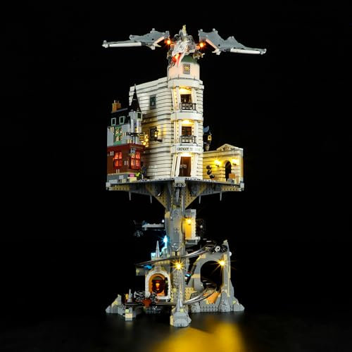 BRIKSMAX Kit d'Éclairage à LED pour Harry Potter La Banque des Sorciers Gringotts - Édition Collector - Compatible avec Lego 76417 - Blocs de Construction Non Inclus
