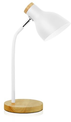 himmel Schreibtischlampe,Einstellbare Metall Tischlampe,Kinder Tischlampe für Schlafzimmer,Wohnzimmer,E27Socket Lesen neben Lampe (weiß)