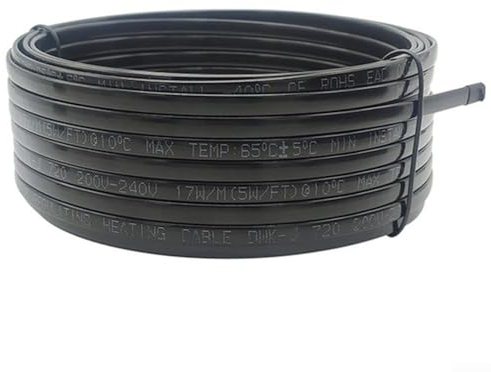 Cable de calefacción autorregulable, protección contra congelación, cable de calefacción eléctrico para tuberías de agua, techo, canalón de fusión de nieve (6 m)