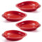 AQUASHIELDING Auslaufsichere Schaufel Teller mit Wellenkanten, Teller mit Rand für Behinderte, Teller zum einfachen Essen für behinderte Erwachsene und ältere Patienten(1 pcs),Red