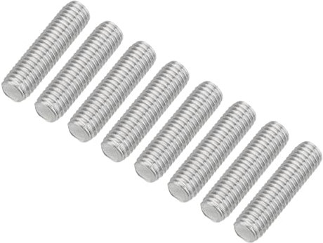 QUARKZMAN 4pz Asta Filettata Intera, M8 x 30mm Acciaio Inossidabile 304 Borchie Barra con Filettatura Destra M8-1.25 Passo Filettatura per Assemblaggio Mobili Macchinari
