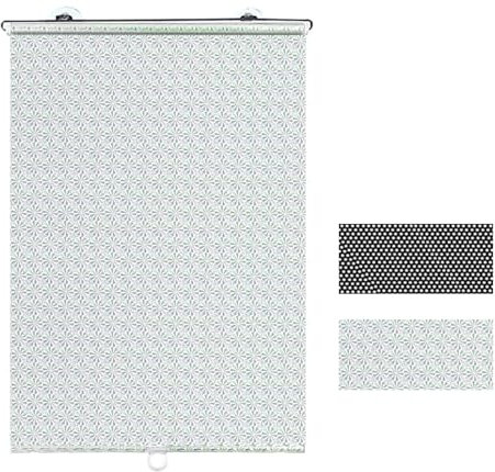 Privacy Roller Shades Blackout Window Shades With Suction Cups Thermal Insulated Roller Blinds Easy To Install For Bedroom Bathroom Patio Door And Office(Silver,W45x L125cm)