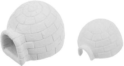 ibasenice 2stücke Arktische Harzornamente Kleine Eishausstatuen Iglu-Dekorationen Mini-eishausmodell Iglu-Spielzeug Kleines Harz-eishaus Winzige Harz-iglustatuen