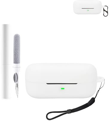 Custodia protettiva in silicone per auricolari Sony WF-C510, resistente ed ecologica, con fori precisi, colore: bianco