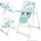 Twinly Babyhochstuhl 3-in-1 Multifunktionaler Schaukelstuhl, Wippe und Hochstuhl für Babys (0m+ - 15kg) / Verstellbar, faltbar und neigbar/Mit 5-Punkt-Gurt (Minze, Movity Pro)