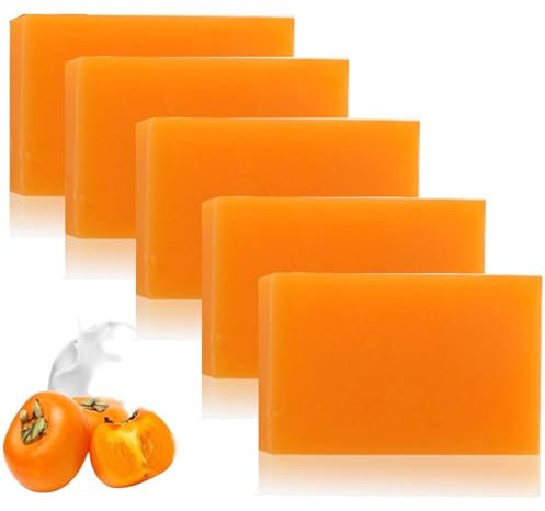 Persimmon Soap Bar for Body Odor Removal, Persimmon Goat Milk Soap for Face and Body Wash, Deodorant Bath Soap for Men & Women, Deodorant Body Bar Soap for Old People Smell, for All Skin Types (5)