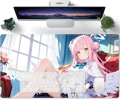 Fille sexy d'anime Waifu Tapis souris XXL 800x300 à Personnaliser et à Faire Imprimer - Idée Cadeau pour Les Amis, Les Enfants, Les Joueurs, Le Bureau - Dessous antidérapant