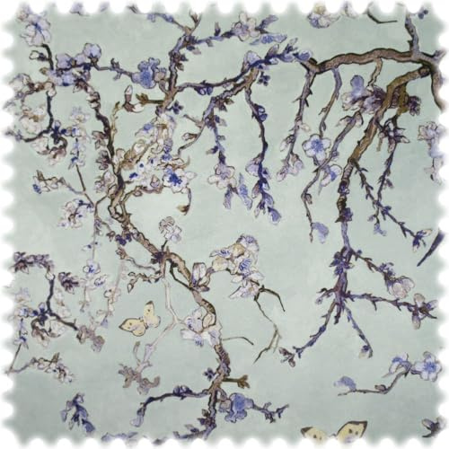 Heiro Samt Velours Möbelstoff mit Fleckschutz (Japan Blaugrau/Lila)