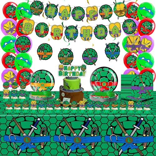 101 Geburtstag Deko,Mädche Birthday Decorations,Kinder Geburtstagdeko,Party Supplies SetmitTeller,Banner,Servietten,Luftballons,Cake Topper,Einladungskarte,Folienballon