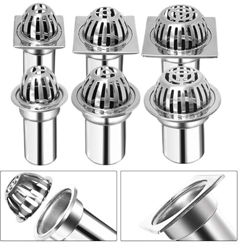 Tappo filtro in acciaio inox per protezione e manutenzione affidabile della grondaia esterna (quadrato 7,6 cm)