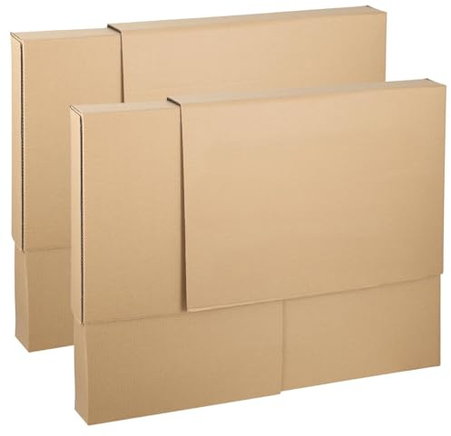 2 Sets TV Moving Box Adjustable Up to 62 TV,Picture/Paint/Mirror moving Boxes for Protecting Screen,Cardboard, nclude 2 Large Case Flat Screen TV Cover, Adjustable up to 40-in x 60-in x 4-in