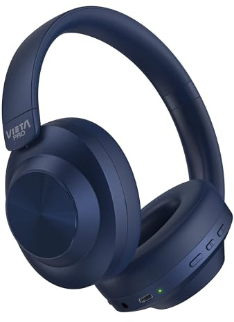 Vieta Pro Way 5 Auriculares Inalambricos Bluetooth con Cancelación Activa de Ruido, Cascos Diadema Inalambricos con Micrófono, 50h Batería, Gaming Mode, Dual Pairing, Aux-In para Cable 3.5mm, USB-C