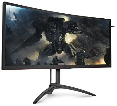 AOC Agon AG352UCG6 - Monitor curvo gaming de 35 UHD 4K (3440 x 1440, 2500:1, 4 ms, 120 Hz, Gsync, FlickerFree, LowBlue, Altavoces, VESA, HDMI, DisplayPort) Gris