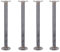 Rustikale Industrie-Pfeifendekoration Tischbeine – 4er-Set authentische raue schwarze Eisenbeschläge, Flansche und Rohre für Custom Vintage Tisch- und Möbeldekoration, DIY Kit mit Hardware 24 Inch