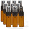 Yalbdopo 10pcs 5ml Amber Glass Spray Bottles Fine Mist Perfume Atomisers Refillable Aftershave Travel Portable Empty Spray Bottle Perfect for Essential Oils/Aromatherapy/Night Out Fragrance Use