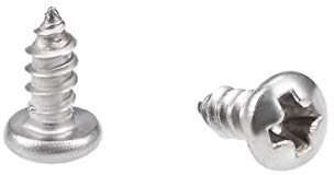 sourcing map 50stk. Selbstschneidend Schrauben Kreuzschlitzkopf 316 Edelstahl Anschluss Bolzen 2.2x5mm