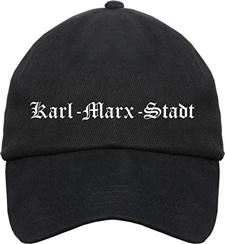 sostex Karl-Marx-Stadt Cappy - Altdeutsch Bedruckt - Schirmmütze Cap Einheitsgröße Schwarz