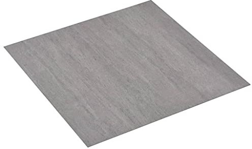 vidaXL Planche de Plancher Autoadhésif Revêtement de Sol Dalle de Sol Salon Salle de Séjour Chambre à Coucher Maison Intérieur Gris Pointillé PVC