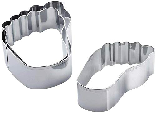 Torten Deko Shop Baby Füße Ausstechform Set, Edelstahl