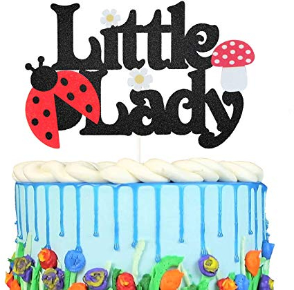 LILIPARTY Little Lady Ladybug Thema Kuchen Topper für kleines Mädchen Geburtstag, Garten Thema Baby Shower Geschlecht enthüllen Party Dekoration Supplies