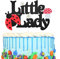 LILIPARTY Little Lady Ladybug Thema Kuchen Topper für kleines Mädchen Geburtstag, Garten Thema Baby Shower Geschlecht enthüllen Party Dekoration Supplies