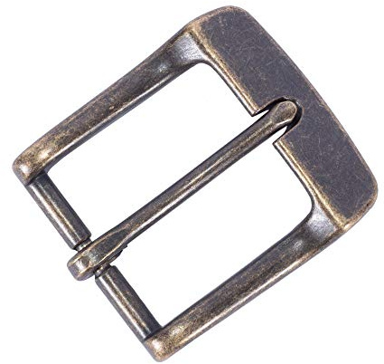 VP Leather Classic Silver Belt Buckle (Antique Brass, 1-1/2)