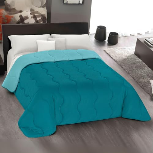 MAXIME MAISON - Piumone Matrimoniale Invernale 260x260cm, Trapunta Invernale Matrimoniale (300gr/mq) Coperta Calda in Microfibra, Copriletto per Stagioni Fredde, Design Double Face, Made in Italy