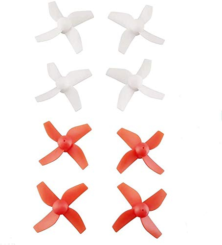 ZYGY 8PCS Propeller für HS210 H36 E010 GoolRC T36 NIHUI NH010 SANROCK GD65A ATOYX AT-66 RC Drohne(Weiß&Rot)