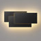 Klighten LED Wandleuchten Innen 36W Mordern Wandlampe IP 20 LED Wandbeleuchtung für Wohnzimmer Schlafzimmer Treppenhaus Flur Warmweiß 3000K, Schwarz