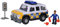 Simba 109251096 Fireman Sam Police Car 4 x 4 with Malcom Figure/with Original Sound/Doors and Boot for Opening / 19 cm/for Children from 3 Years, Black, 0