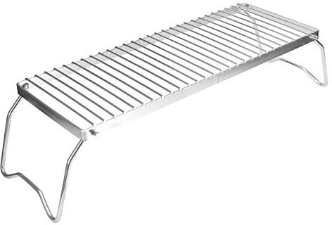 Klappbarer Lagerfeuergrill, tragbarer Grillrost aus Edelstahl, Grillgitter, geeignet für Rucksacktouren, Exkursionen