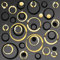 72 Stücke Acryl Kreis Spiegel Wandaufkleber Runde Wanddekor Abziehbilder Abnehmbare DIY Kleber Kreis Wandtattoos für Wohnzimmer Schlafzimmer Haus Dekoration (Schwarz und Silber und Gold)