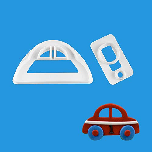 Automodellier-Keksform aus Kunststoff, Auto-Form, Kuchendekoration, Backform, 2 Stück