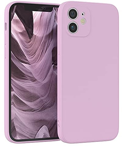 EAZY CASE - Silikonhülle für iPhone 12 Hülle Silikon Case Violett weich stoßfeste Handyhülle iPhone 12 Schutzhülle mit Kameraschutz Dünn Premium Schutz Cover TPU Phone Bumper in Flieder