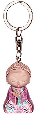 LITTLE BUDDHA Porte clés bouddha 4.5cm Balance the mind VERSION ANGLAISE
