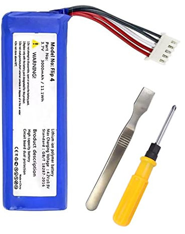 CAESEA 3.7V 3000mAh Ersatzakku für JBL Flip 4, Flip 4 Special Edition, Flip4, GSP872693 01