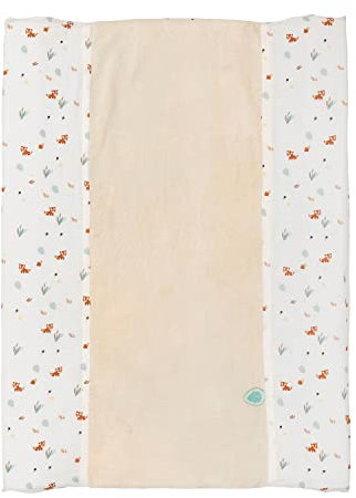 Nattou Wickelauflagenbezug mit hübschem Motiv, Ca. 50 x 70 cm, Vegan, Boris & Jungo, Beige