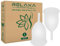 Relaxa Soft & Easy to-Use Reusable Small Menstrual Cups Premium Quality Lasts for 12 Hours with Storage Pouch - Leakproof & Comfortable Feminine Hygiene Period Cups for Women (Pack of 2)