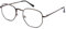 DOOViC Blaulichtfilter Lesebrille Große Gläser Metallgestell Dünner Rahmen Bronze Brille mit Sehstärke für Damen/Herren 1,75