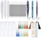 YMJD 52PZ Kit,4 Segnalibro in Resina Set 3 Stampi a Forma di Penna in Resina Silicone con 25 penne e 20 Nappe