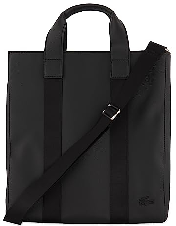 Lacoste Herren Henkeltasche VERTICAL TOTE BAG, Handtasche,Umhängetasche,Schultertasche,SCHWARZ (000),Einheitsgröße (One Size)