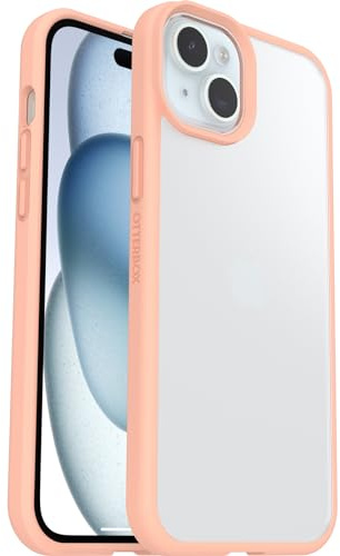 OtterBox React Hülle für iPhone 15 Plus/14 Plus, Transparent/Peach | Stoßfest, sturzsicher, ultraschlank, Schützende Hülle, Getestet nach Militärstandard