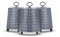 Tower T826207GRY Solitaire Set of 3 Canisters, Stainless Steel, Grey