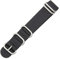 EPANO Nylon Schwarz & Armeegrün für NATO ZULU Uhrenarmband mit Edelstahlringen Sportuhrenarmband 18 mm 20 mm 22 mm 24 mm (Farbe: Schwarz-Silberverschluss, Größe: 26 mm)