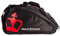 Black Crown - Paletero Ultimate Pro 2.0 Negro-Rojo - 100% Poliéster - Compartimentos Centrales - Compartimento Térmico - Capacidad: 2 Palas - Bolsillo Inferior para Zapatillas
