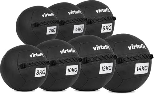 VirtuFit Premium Wall Ball – Medizinball – 10 kg – rutschfeste Oberfläche – Für Functional Training, Crossfit & Ganzkörper-Workouts