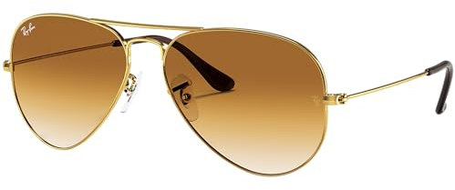 Ray-Ban Pilot Aviator Original mit Care-Kit (Gold | Light Brown, Large 58)